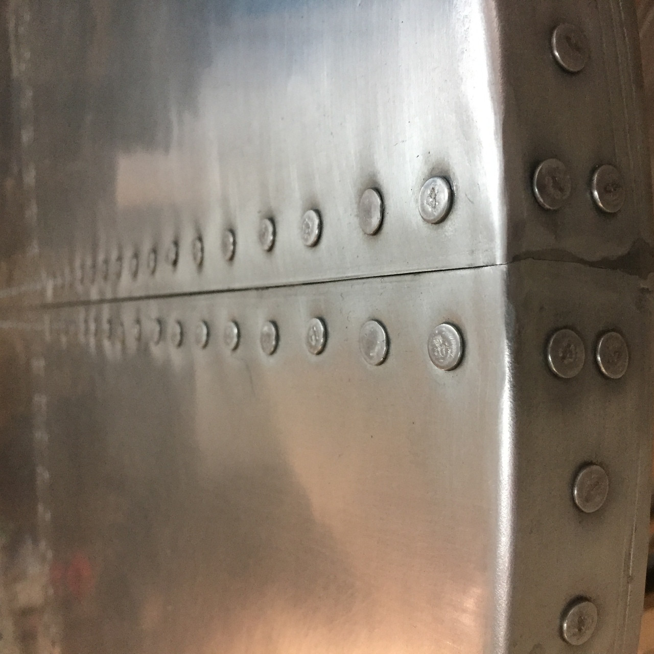 natural zinc smooth metal round table top