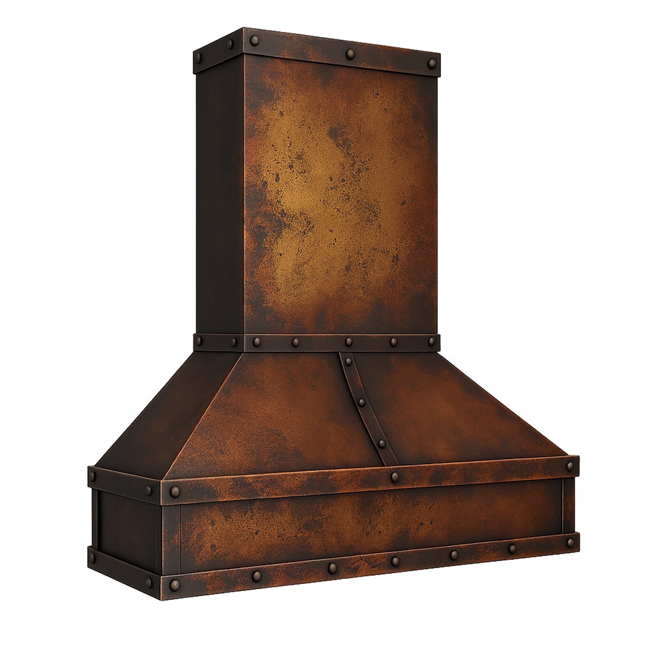 Apartment size copper range hood