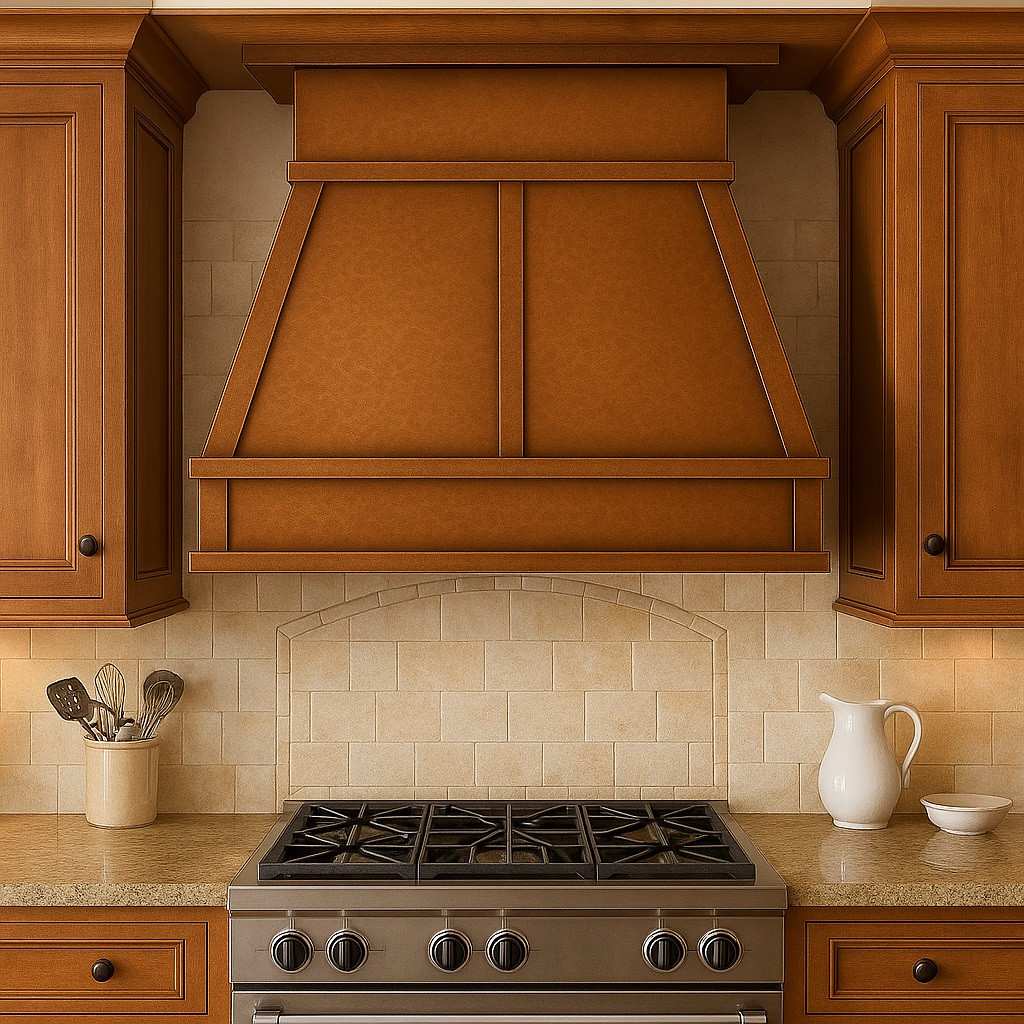 Trapezoidal Under-Cabinet Copper Hood Cover