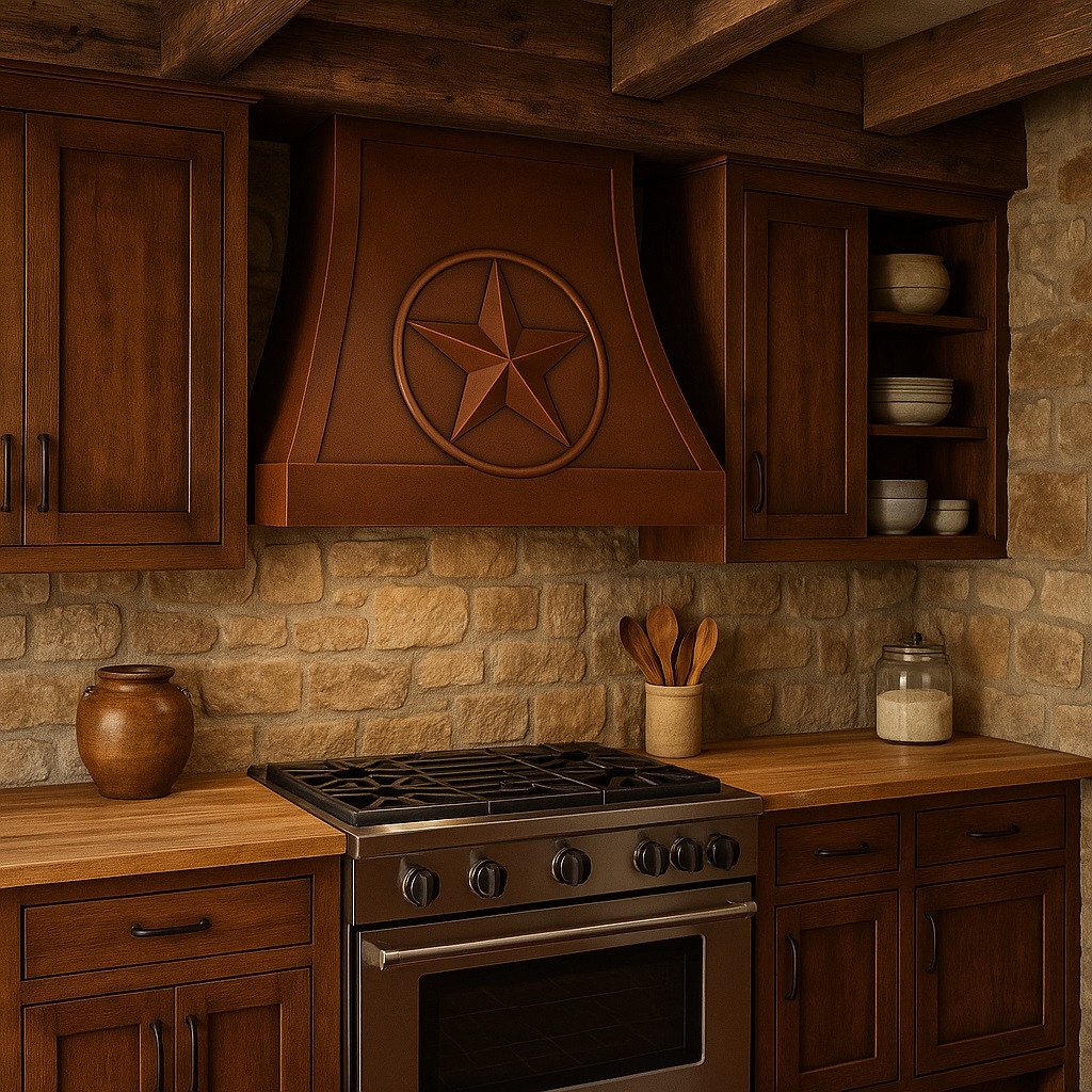 Texas Star Copper Range Hood – Burn, Runch, Southeastern Kitchen Texas Star Copper Range Hood – Burn, Runch, Southeastern Kitchen