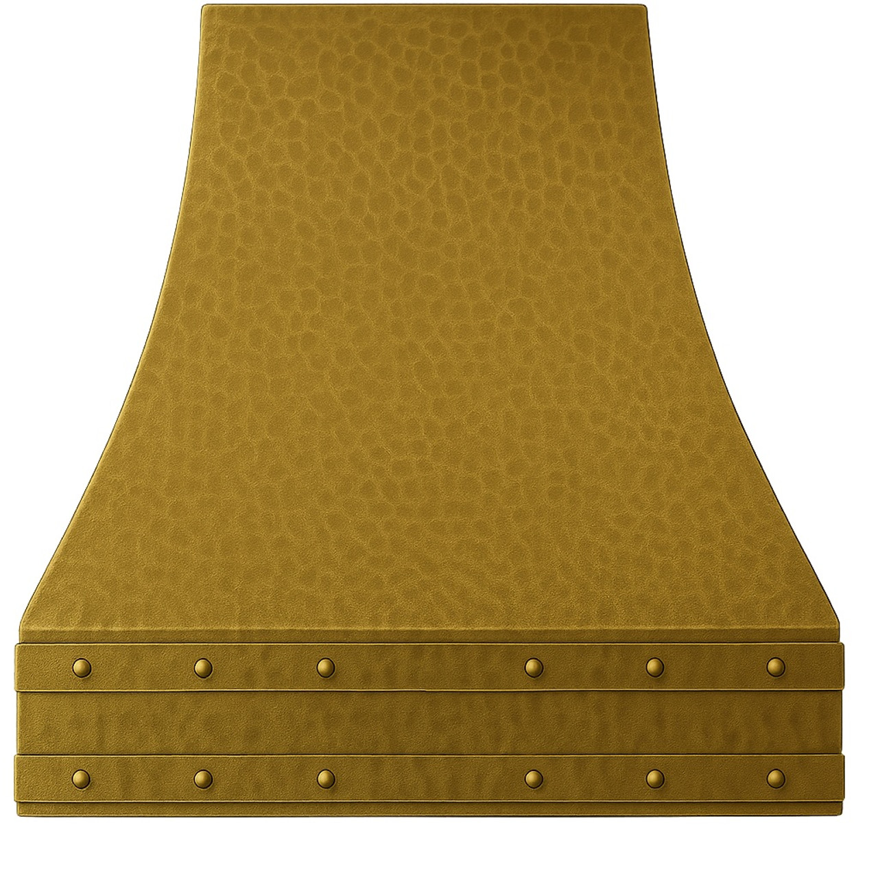 Rustic brass range hood