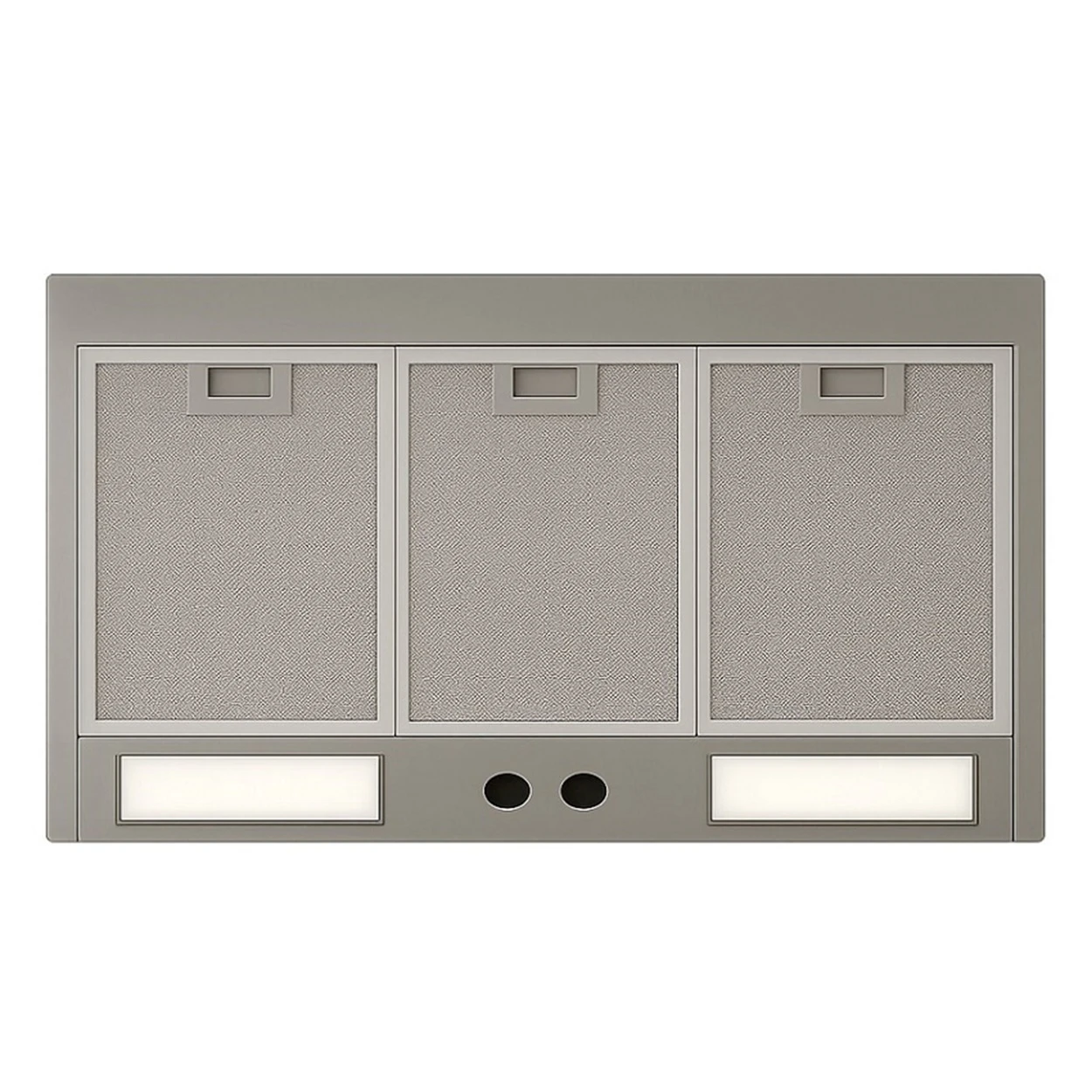 Optional stainless steel range hood insert with blower, lights and filters