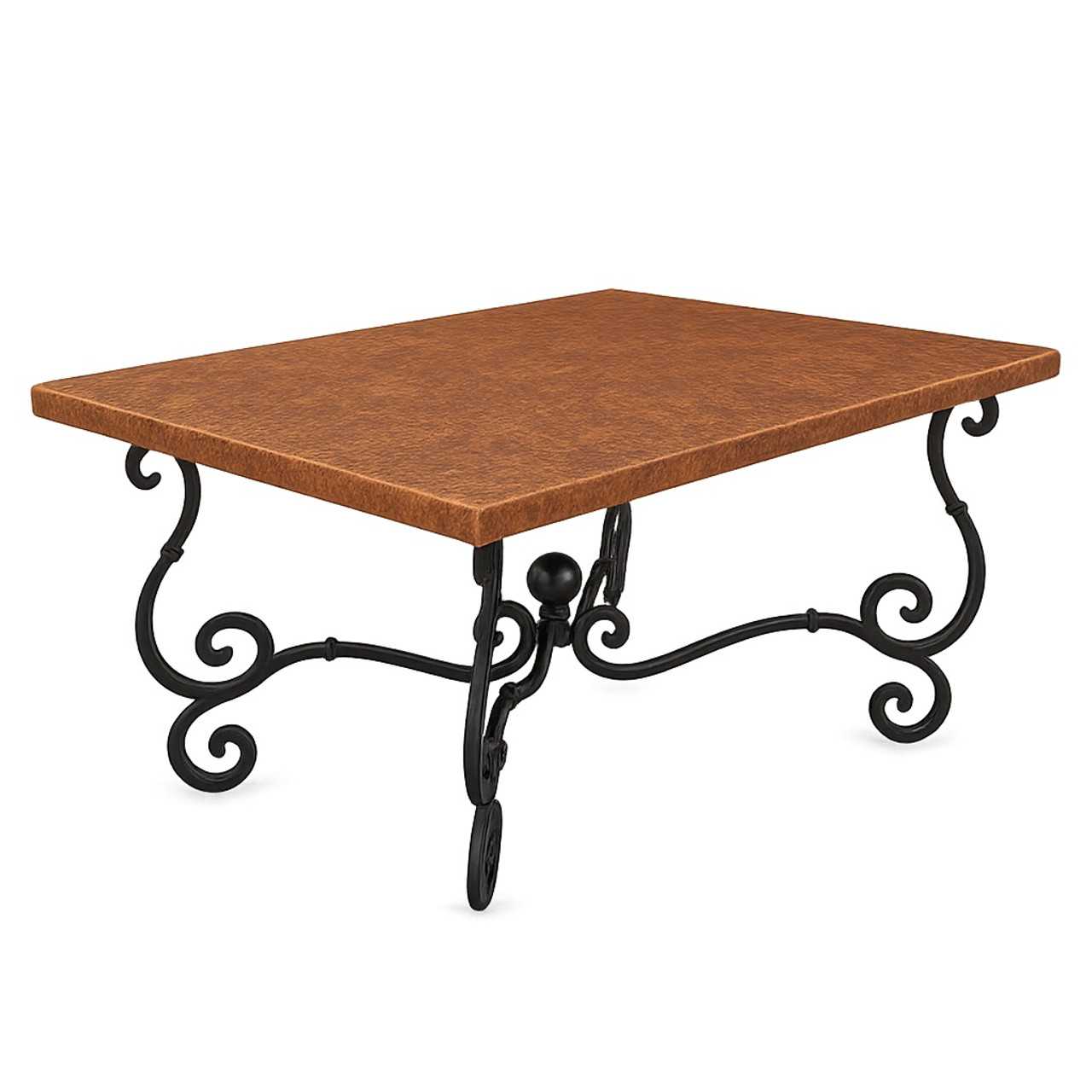 Rectangular copper dining table