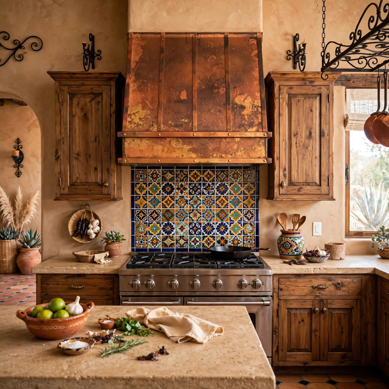Double-Beam Under-Cabinet Copper Hood | Rustica House