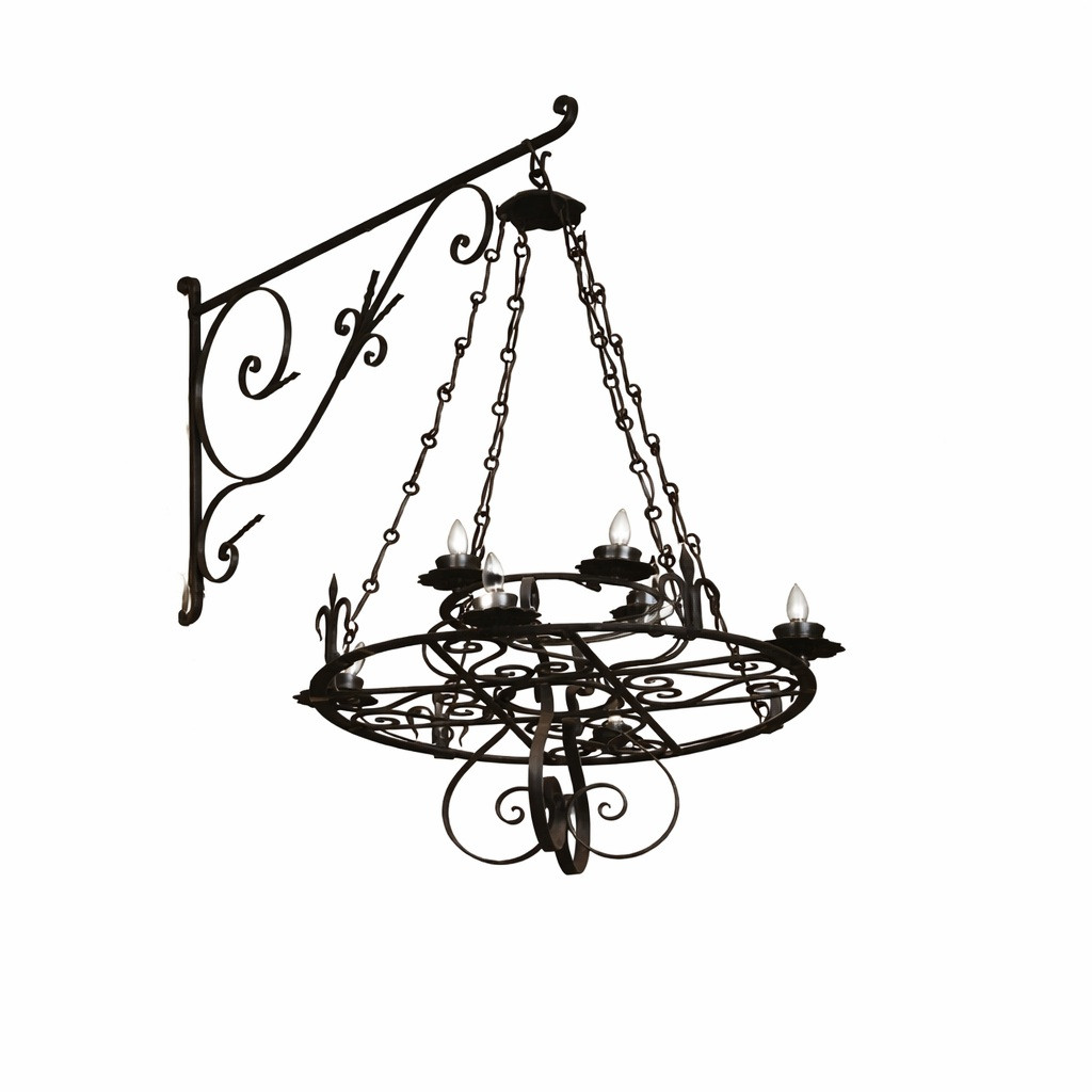 Spanish Mission iron chandelier for living interiors