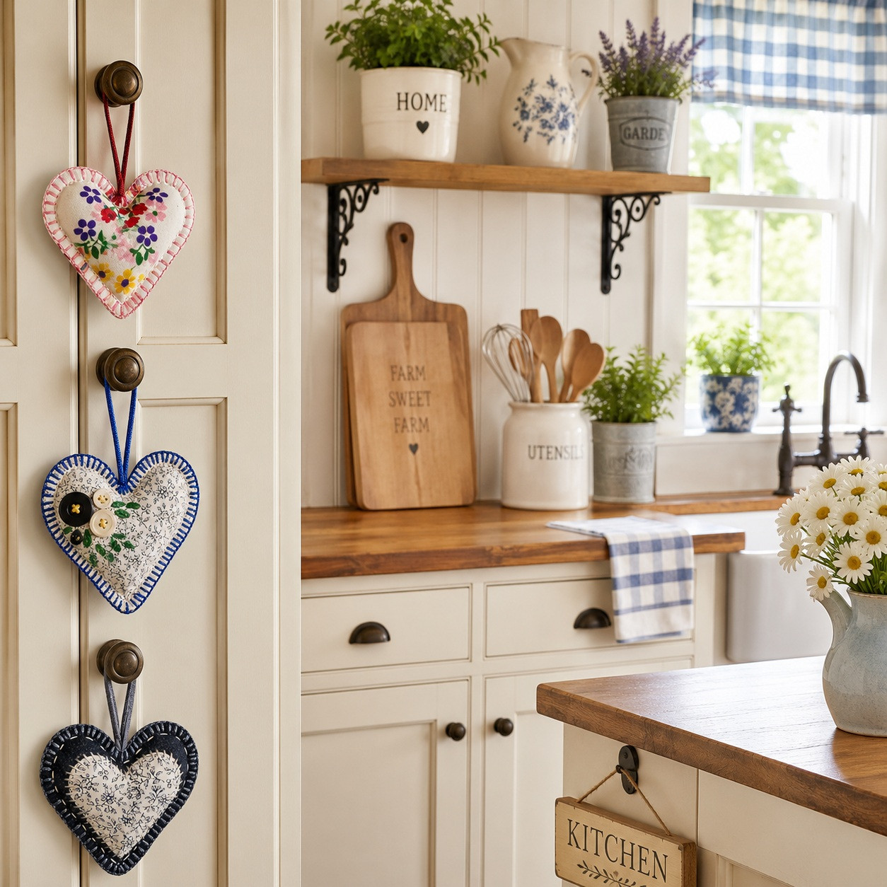 Artisan Cottage Heart Decorations with Floral Fabrics