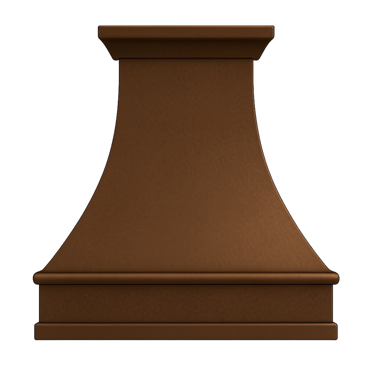 Custom hand-hammered copper range hood