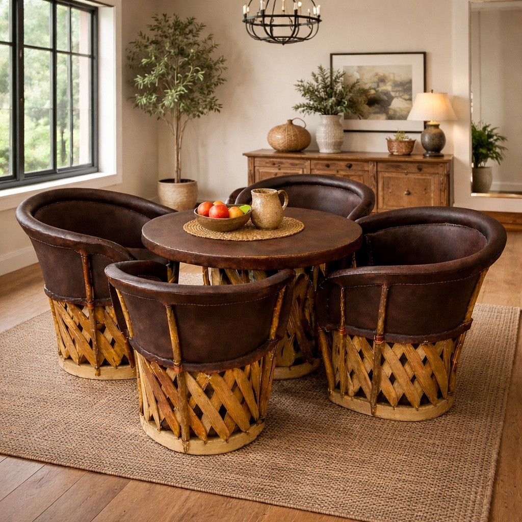 Equipal dining room set in a transitional style dining area