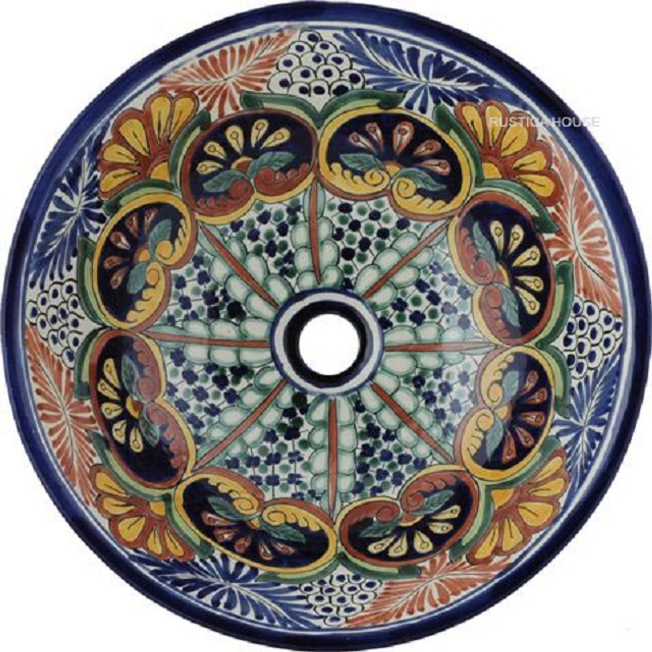 old European talavera bath sink created