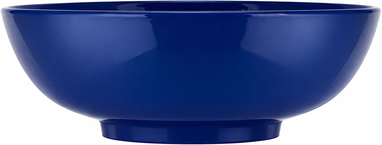 Talavera vessel sink round cobalt minimalist design