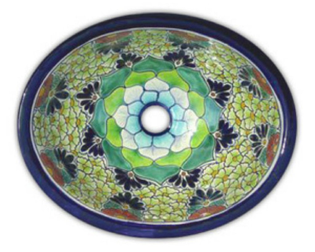 Artistic mexican bathroom sink.