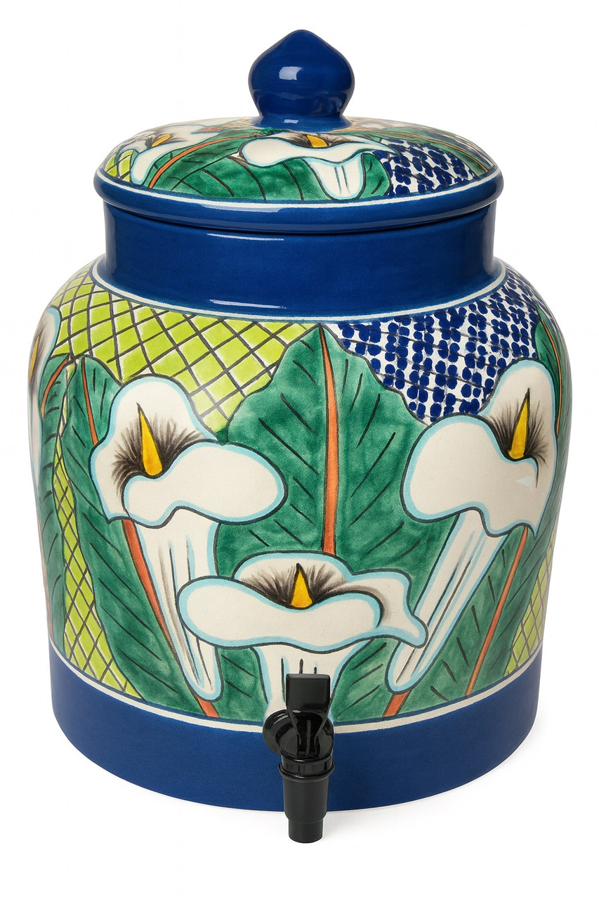 Talavera calla lily water crock