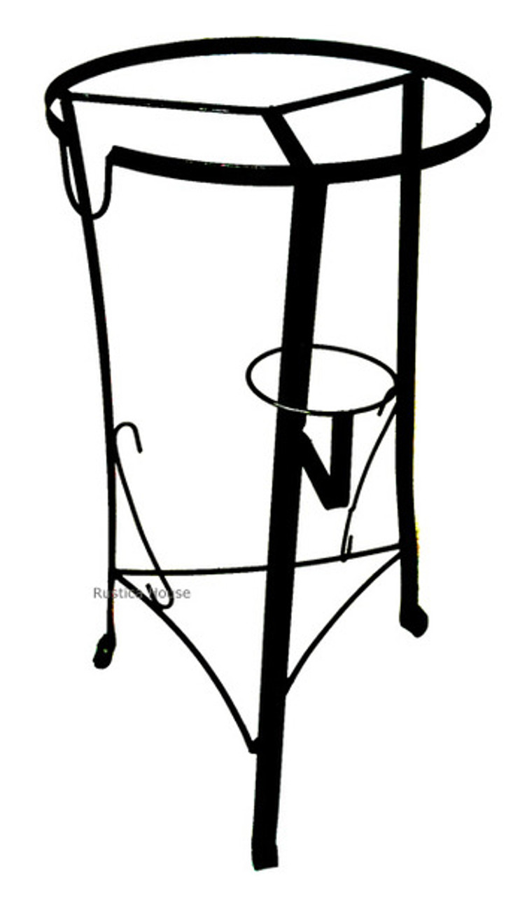 talavera arabic water crock mexican iron stand