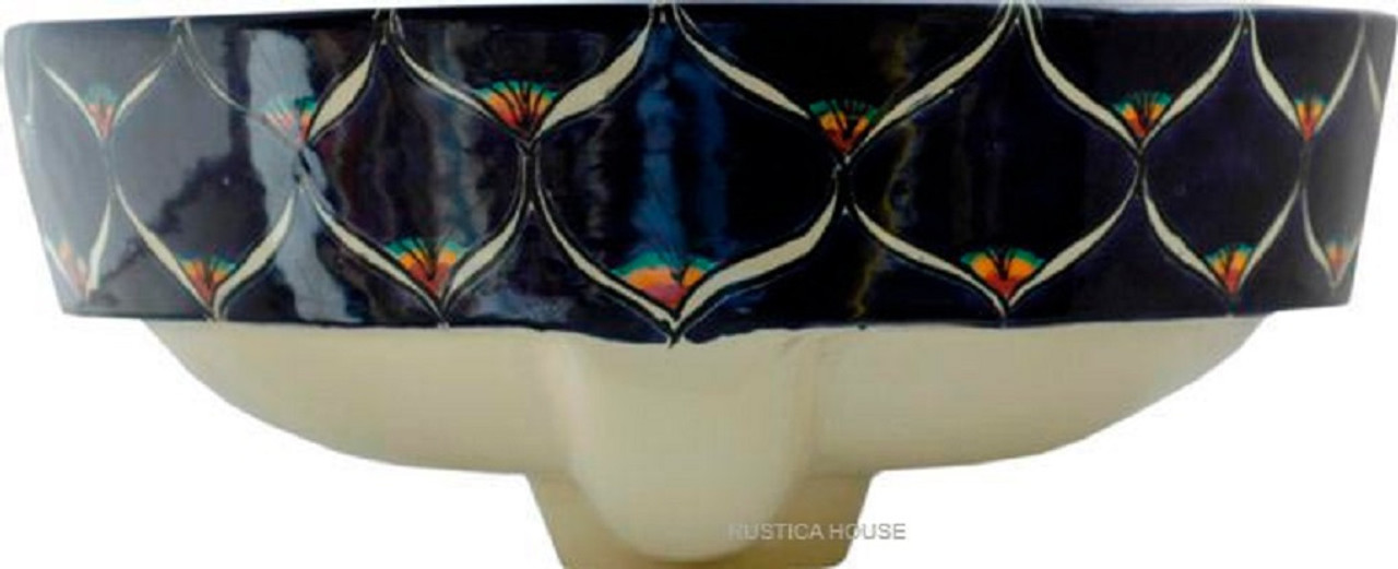 cobalt peacock above counter bath sink