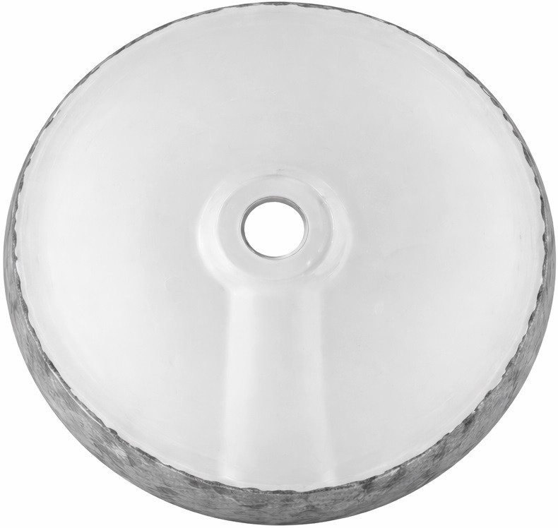 Above counter bathroom sink back view