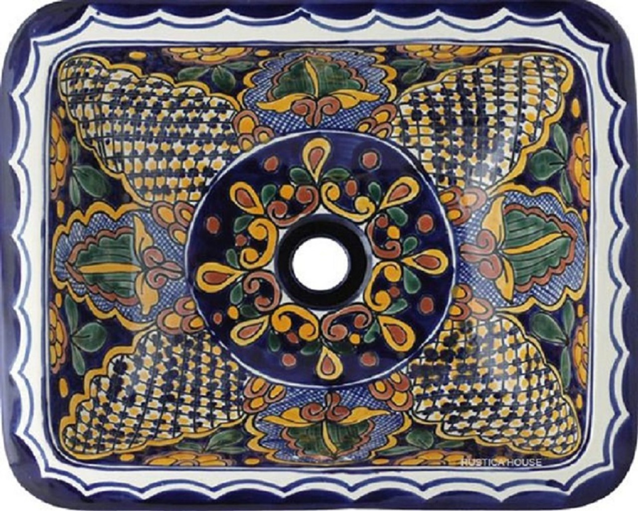 rectangular talavera sink artisan made
