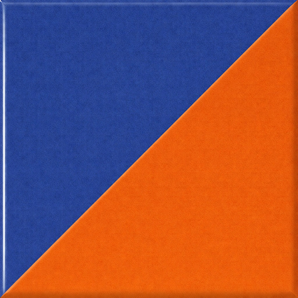 Diagonal cobalt terracotta mexican tile