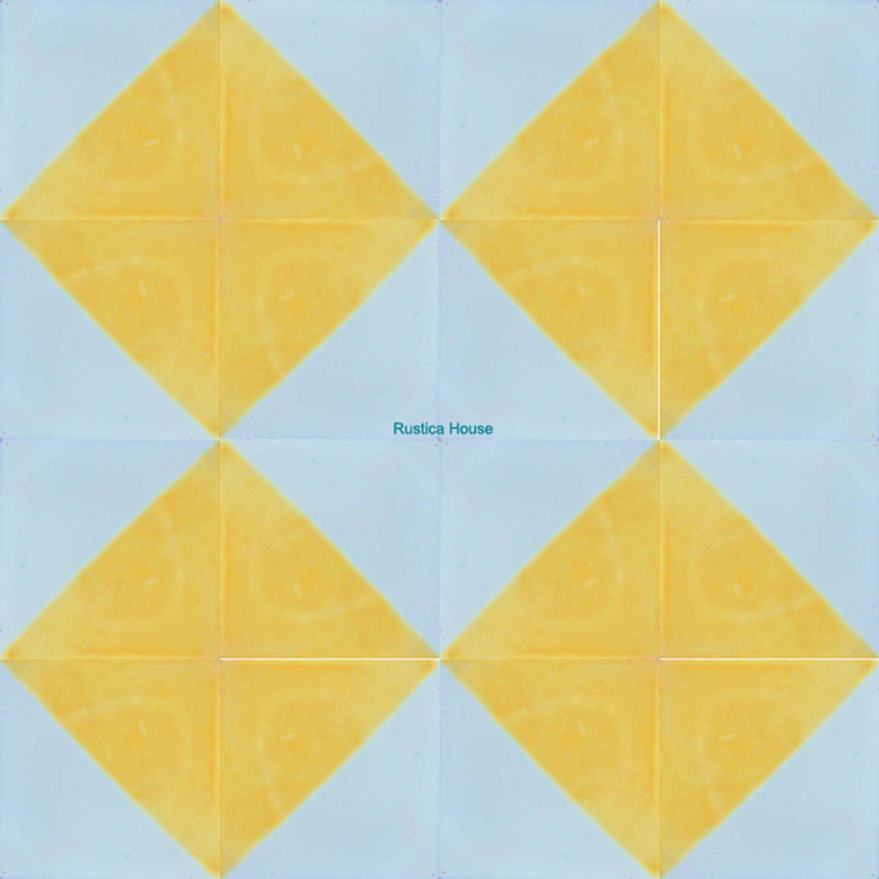 mexican yellow white tile