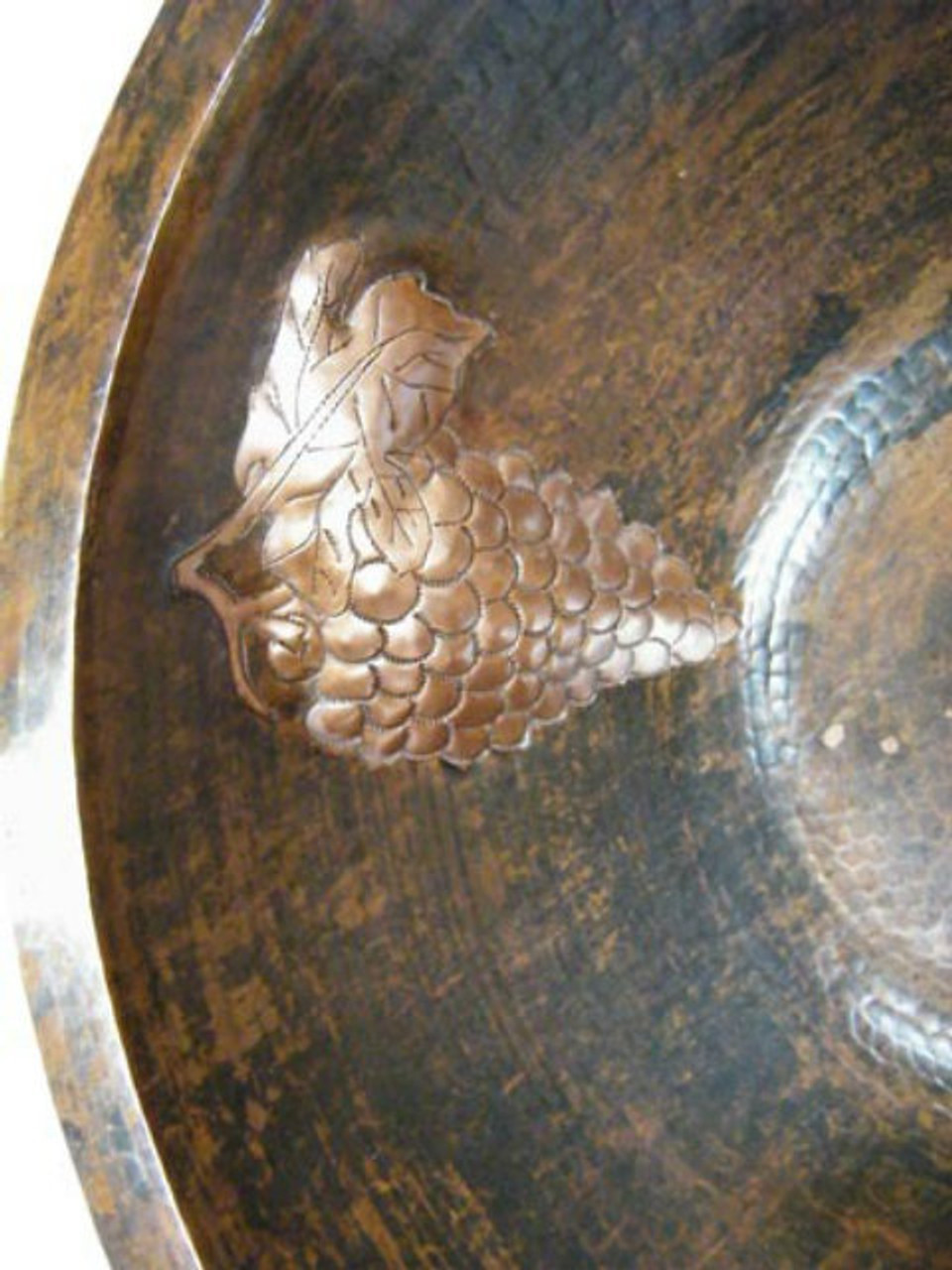 round hacienda copper bath sink drain