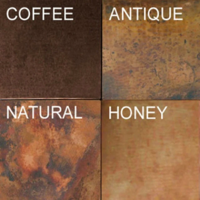 round artisan made copper bath sink patina options