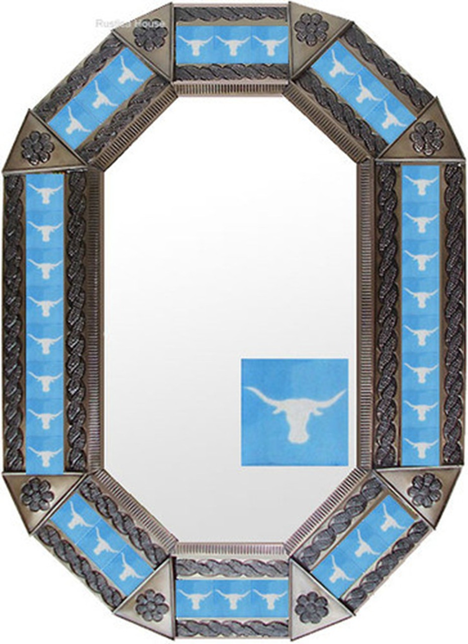 Old metal mirror southeast frame tiles
