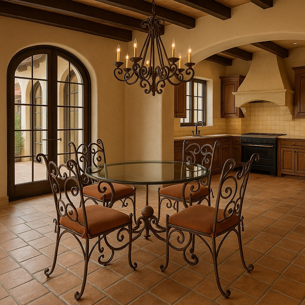 Mediterranean Forged Iron Table Base – Handcrafted Wrought Design