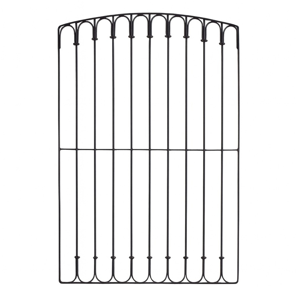 Spanish Revival iron window guard for arched windows