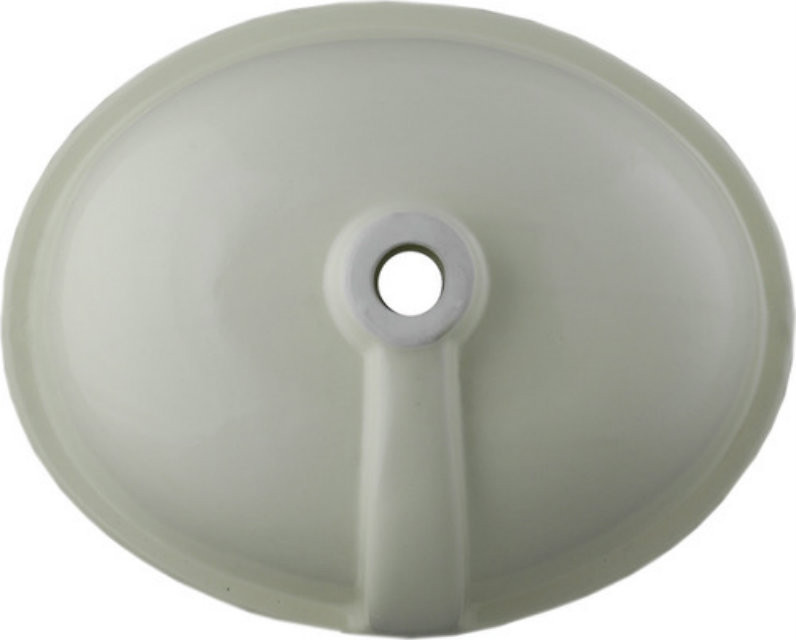  Mexican talavera oval bathroom sink back view 