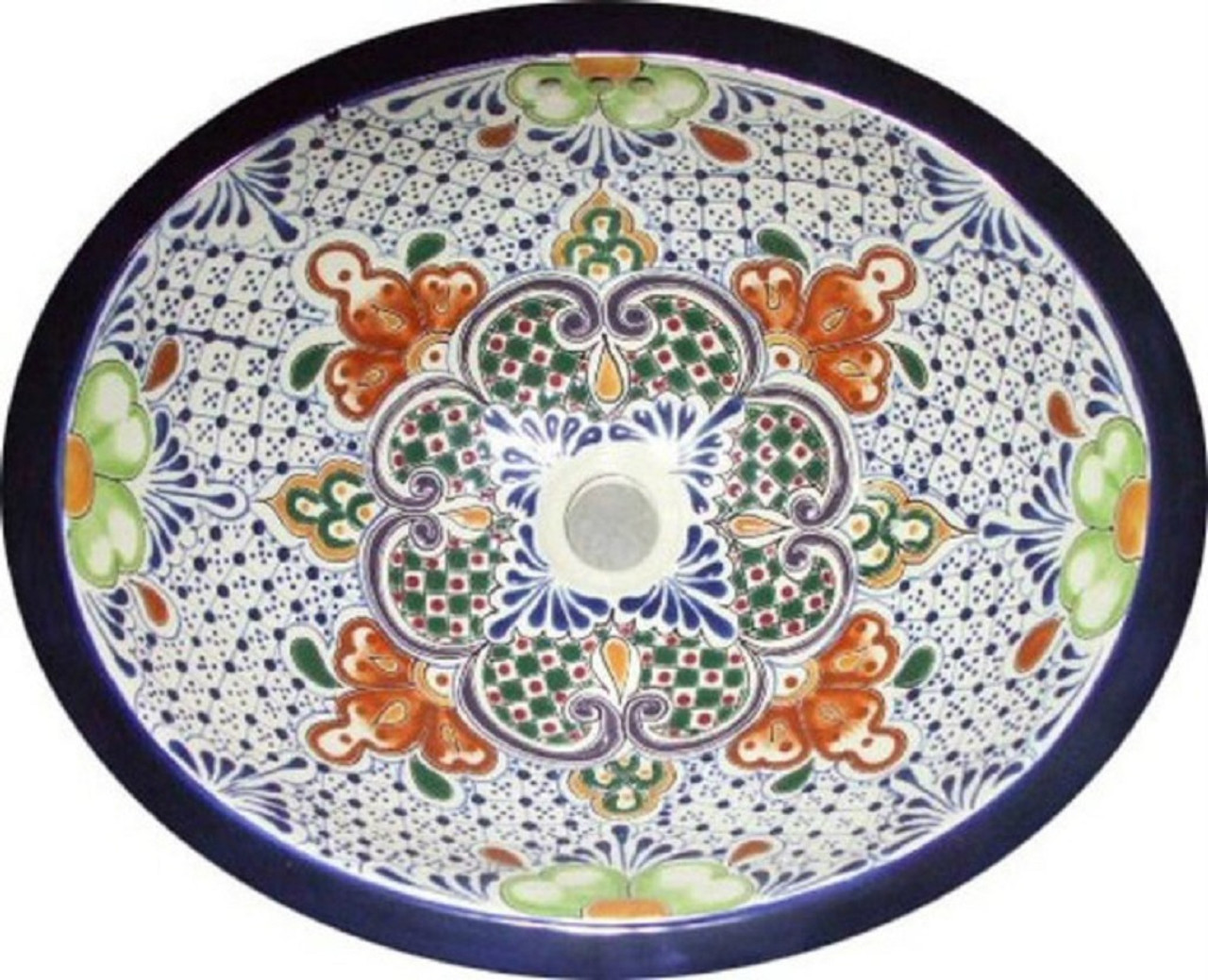 Painted mexican bathroom sink.