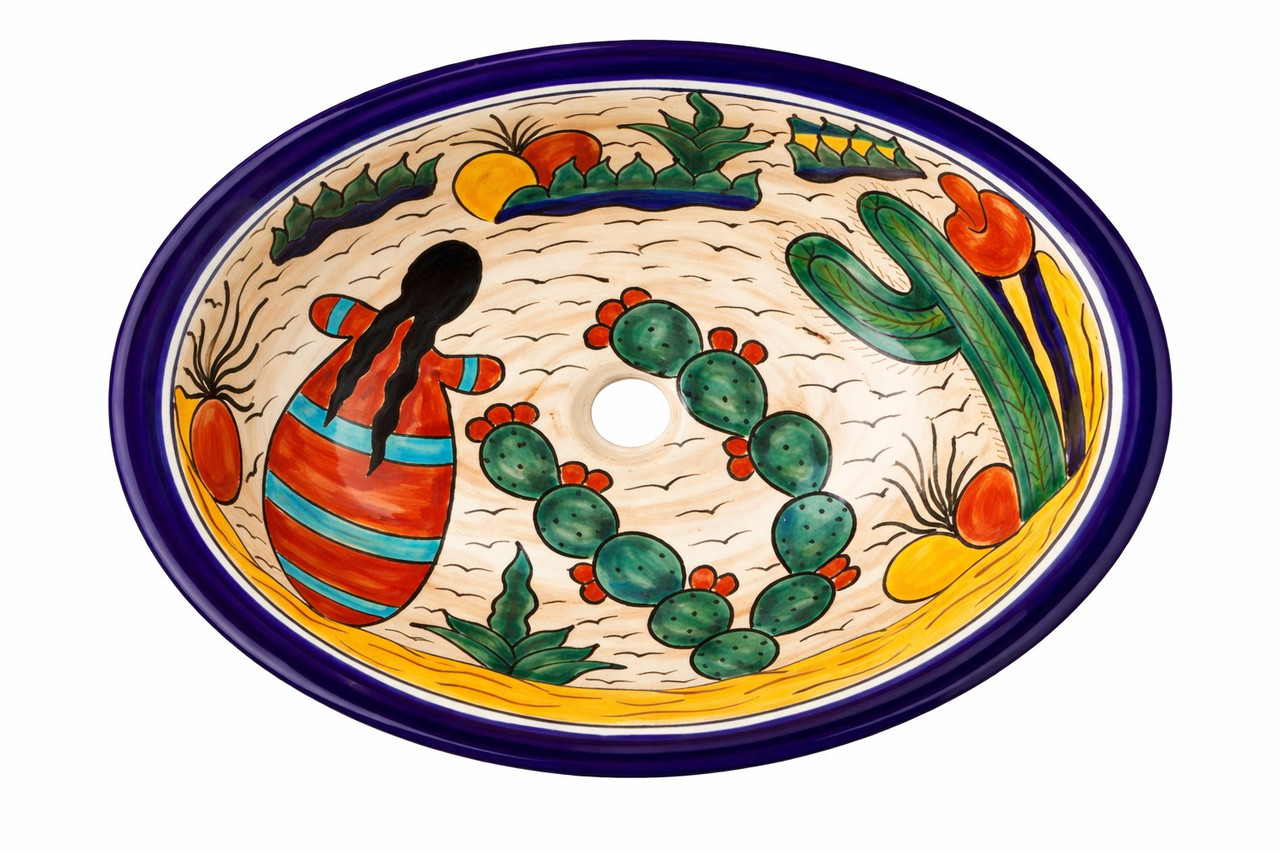 Mexican desert folk art sink