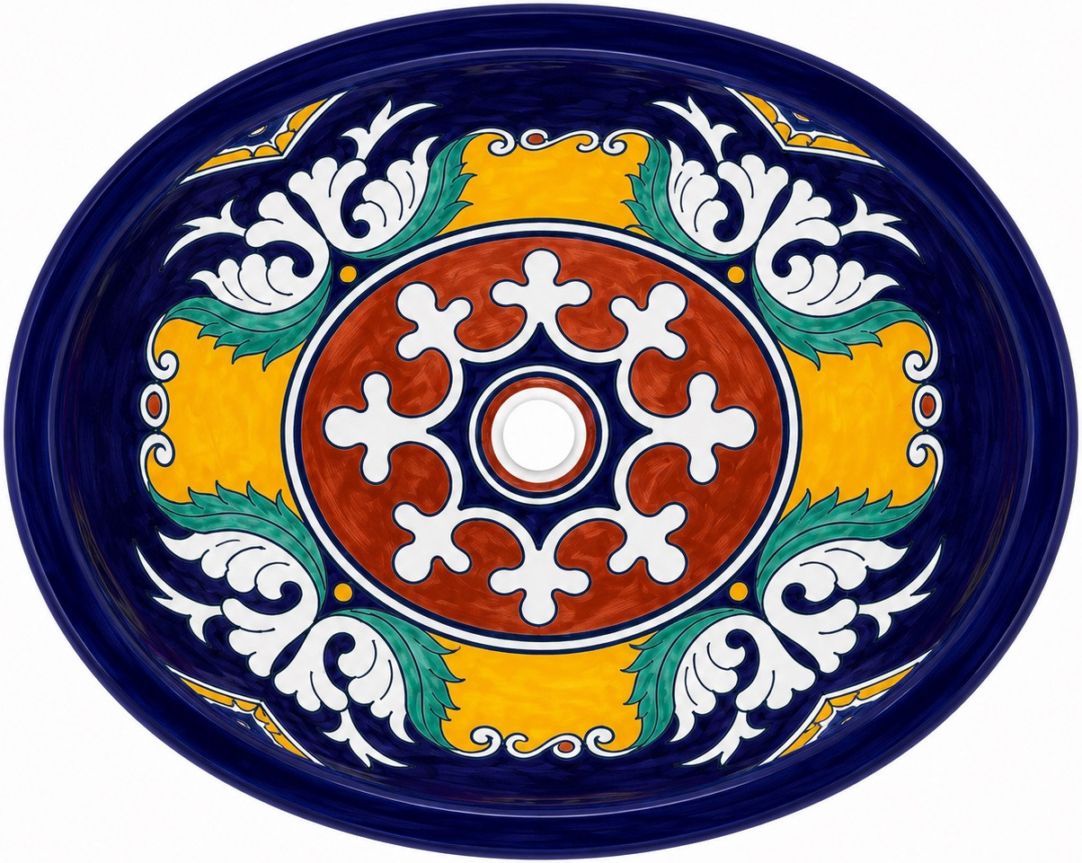 Colorful Mexican bathroom sink with handcrafted elegance
