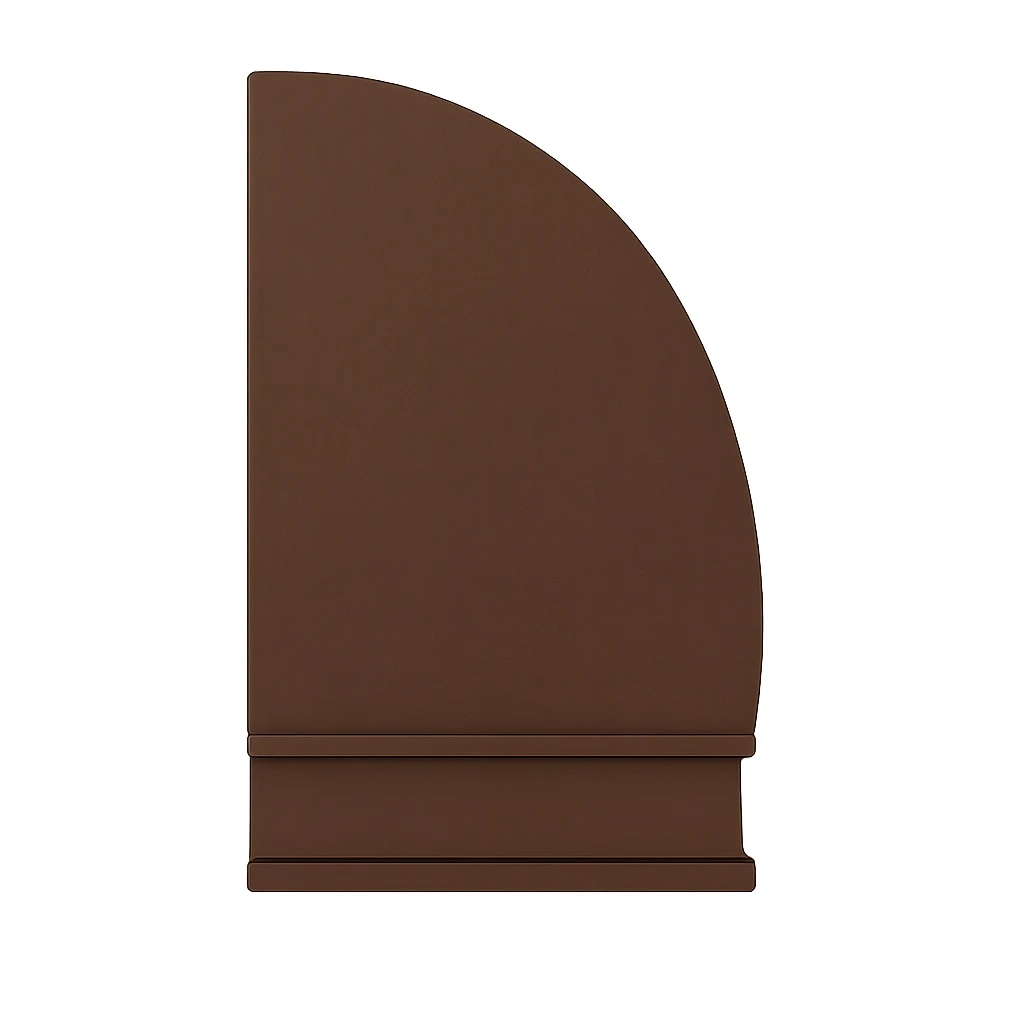24-78 inch barrel shape kitchen copper range hood on sale, side view