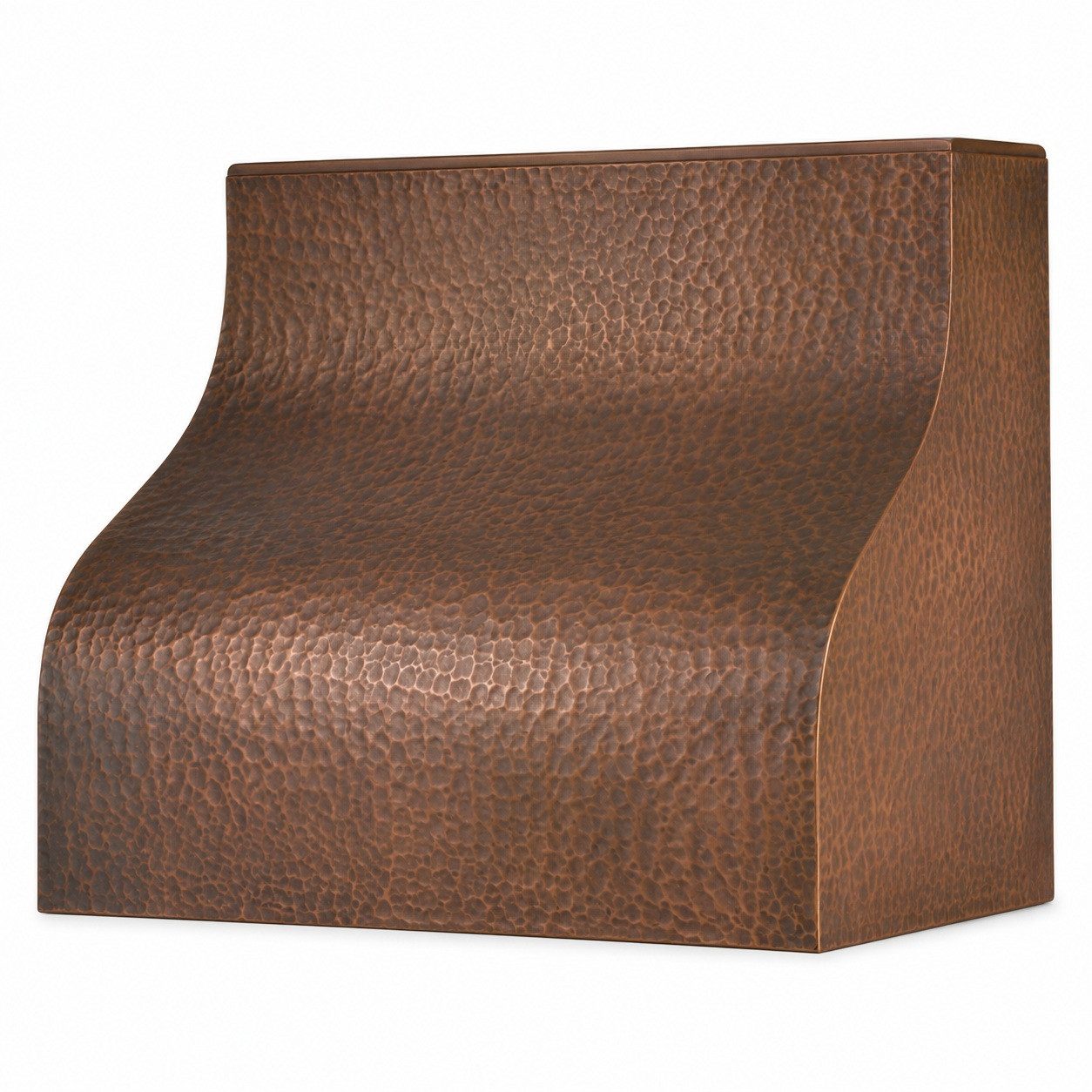 Custom Box Copper Range Hood with Hammered or Smooth Finish