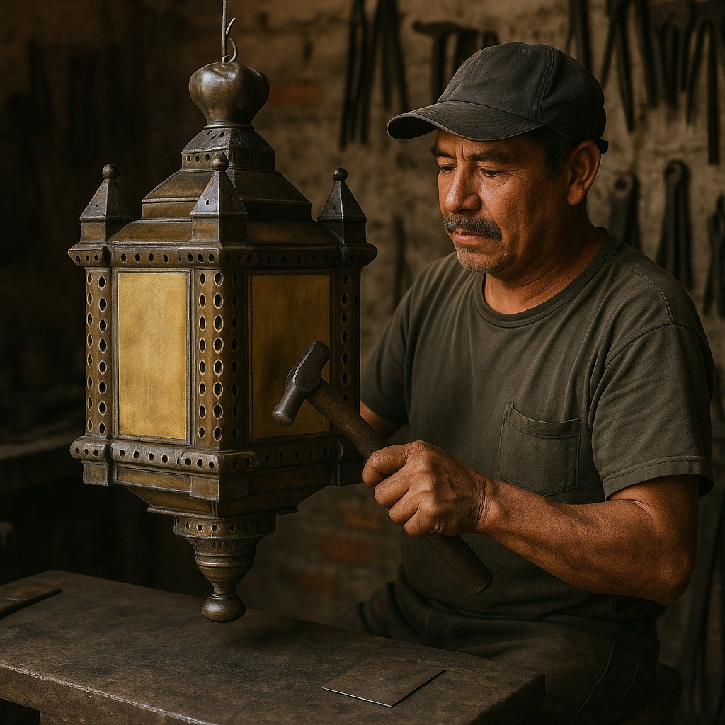 Production of outdoor lamp shades