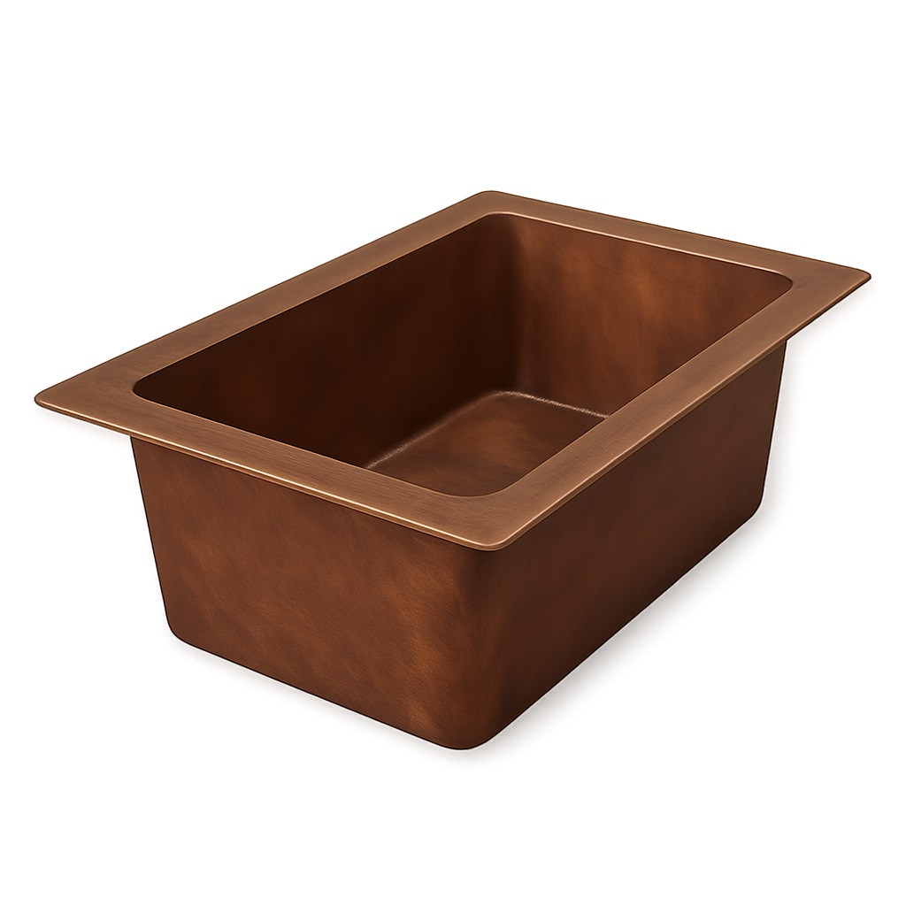 Undermount Copper Bathtub | Handmade Hammered Drop-In Tub
