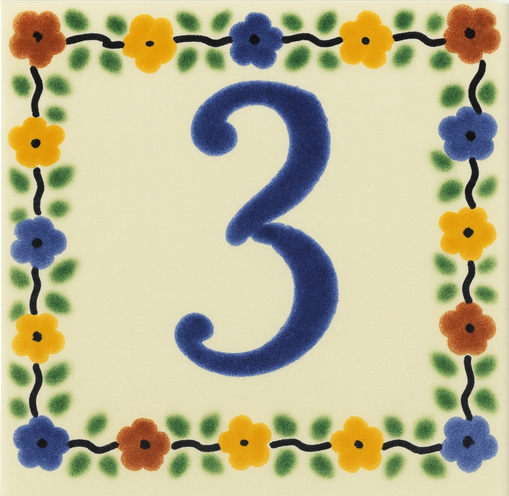 tile plaque number 3