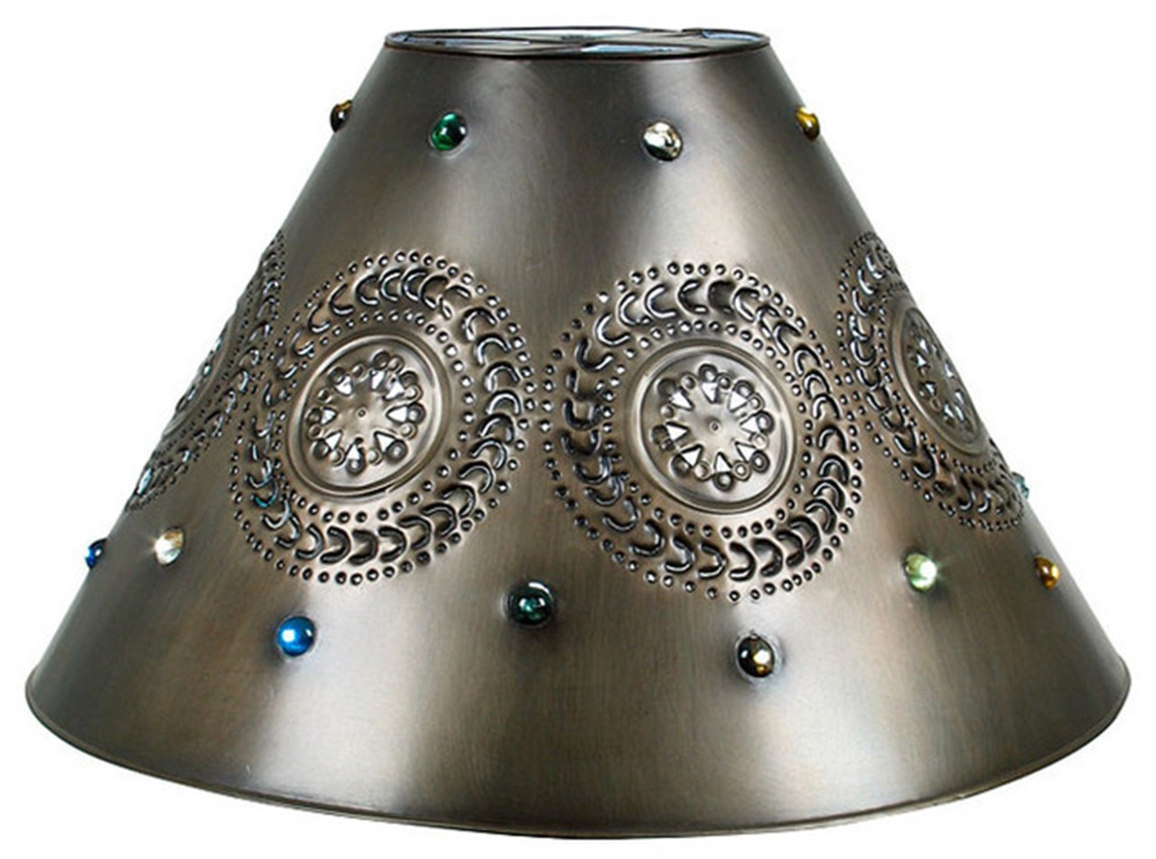 artisan made tin lamp shade