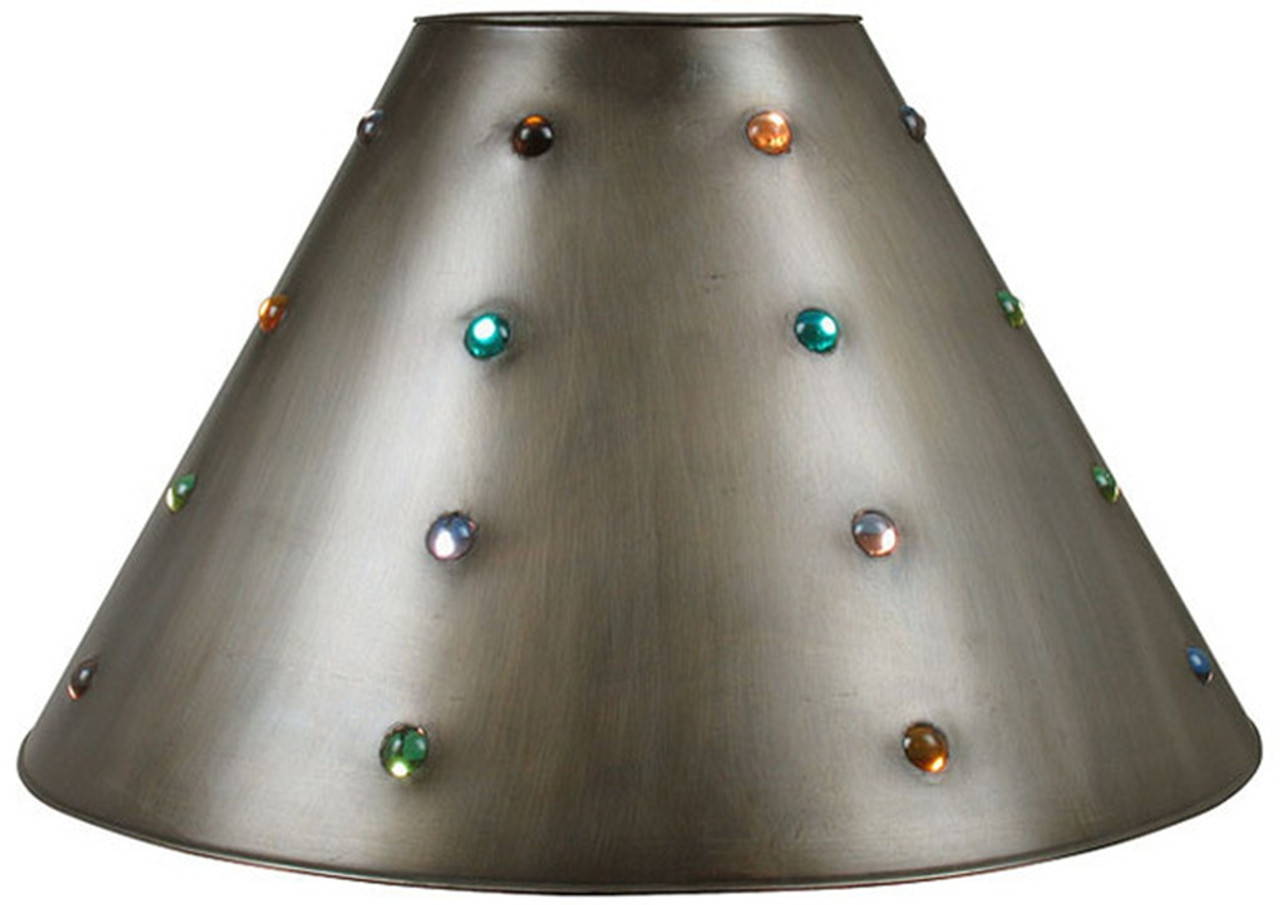 custom artisan made tin lamp shade
