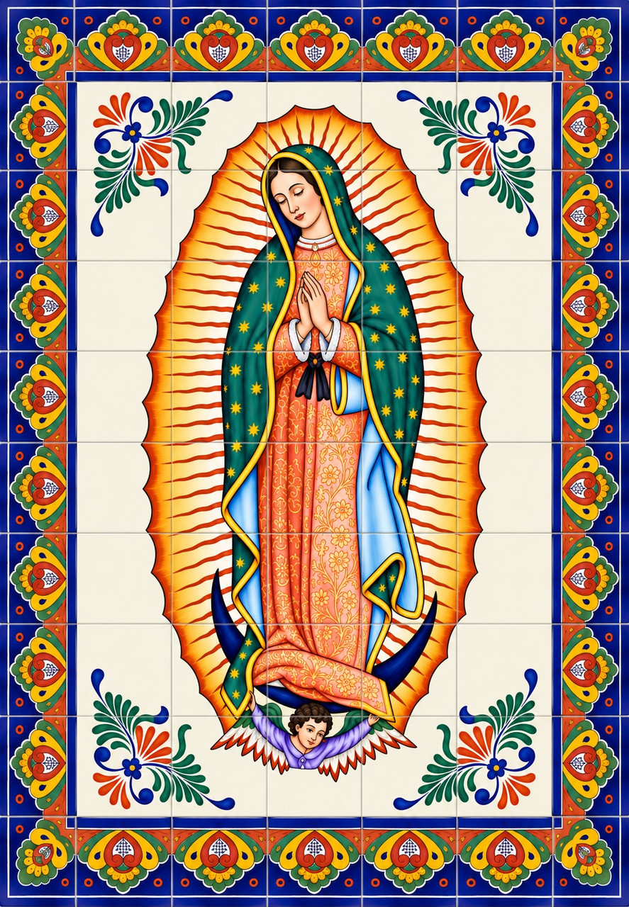 Our lady Guadalupe Mexican mural