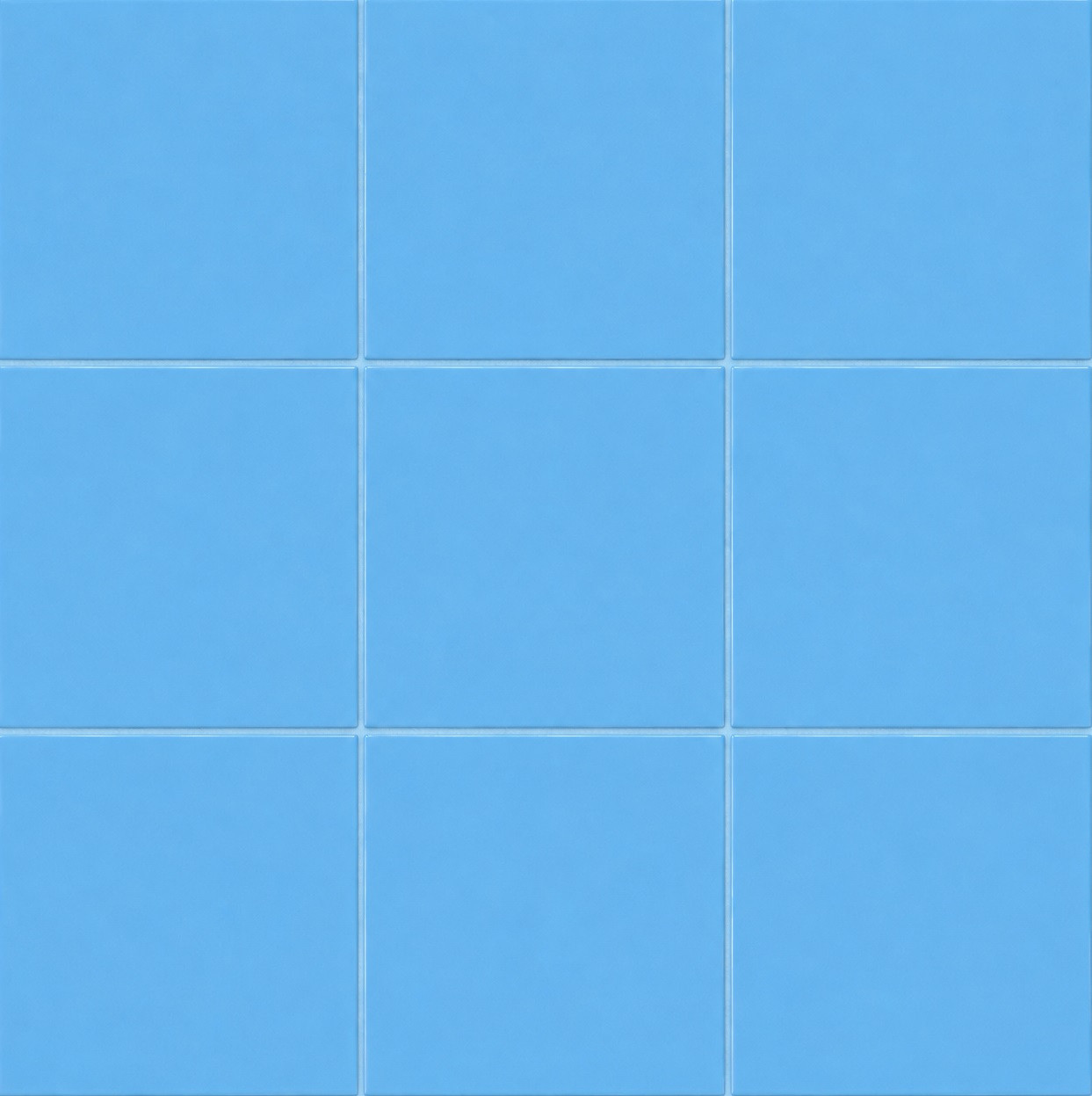 Mexican solid light blue talavera tiles for walls and backsplashes shown in a 3x3 tile set layout