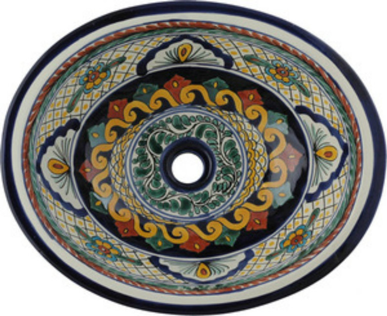 hand made colonial green talavera sink