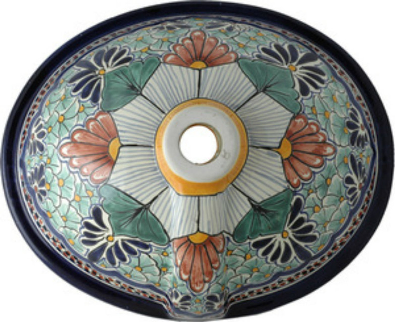 hand painted talavera bathroom sink
