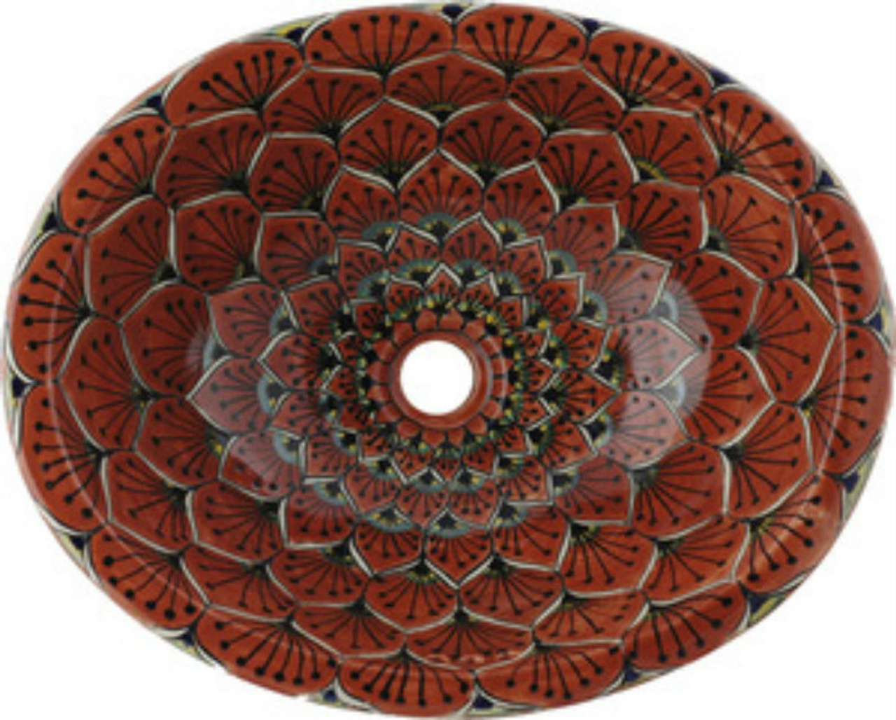 colorful tc peacock talavera sink