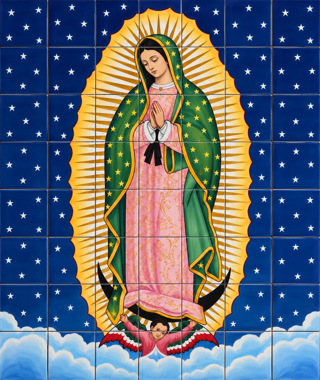 Mexican tile mural - our lady Guadalupe