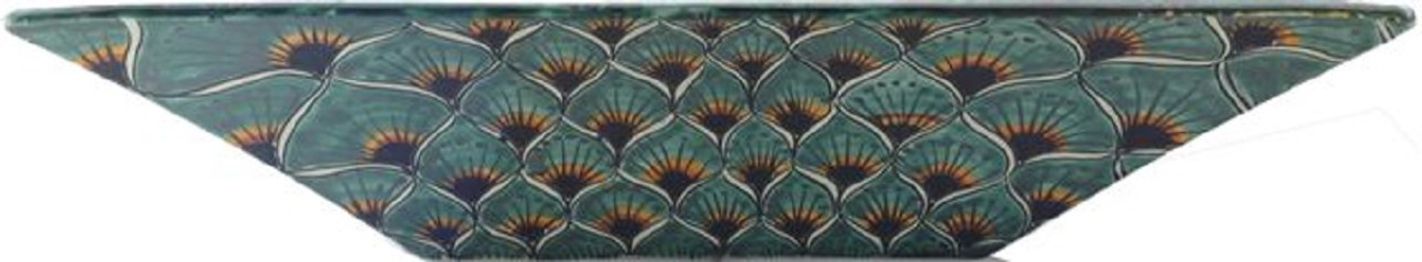 colonial peacock rectangular talavera vessel sink