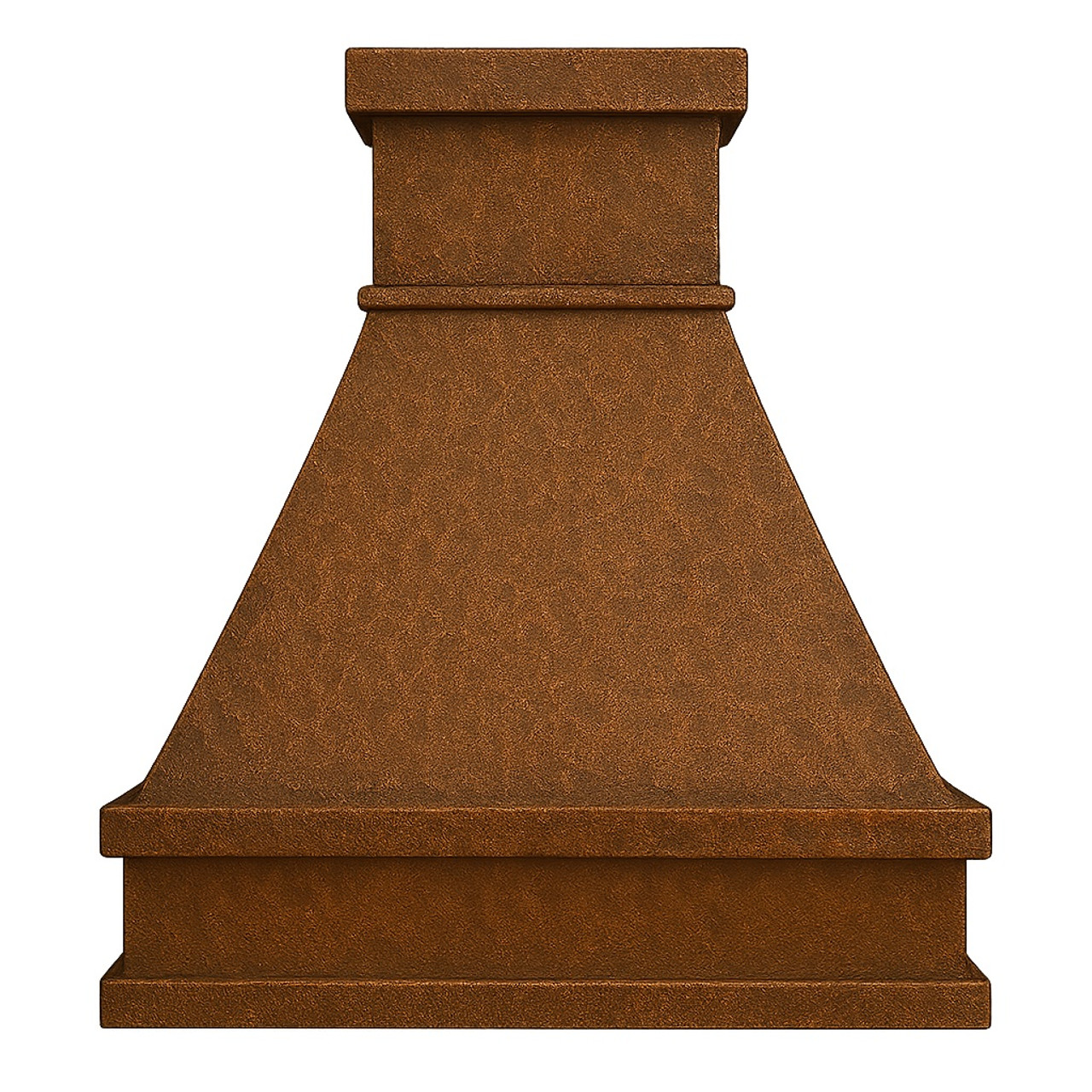 Made-to-order copper range hood - front view