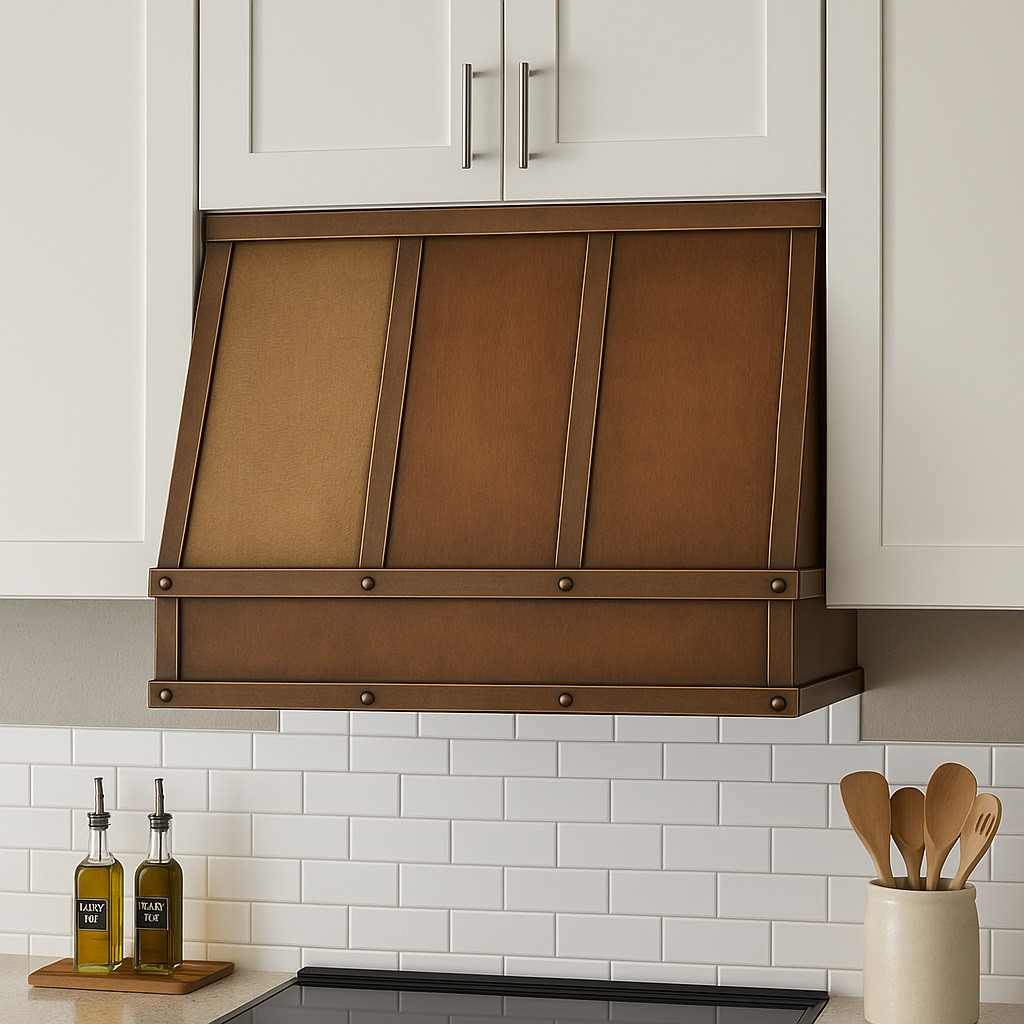 Hammered Copper Under Cabinet Range Hood | Rustica House
