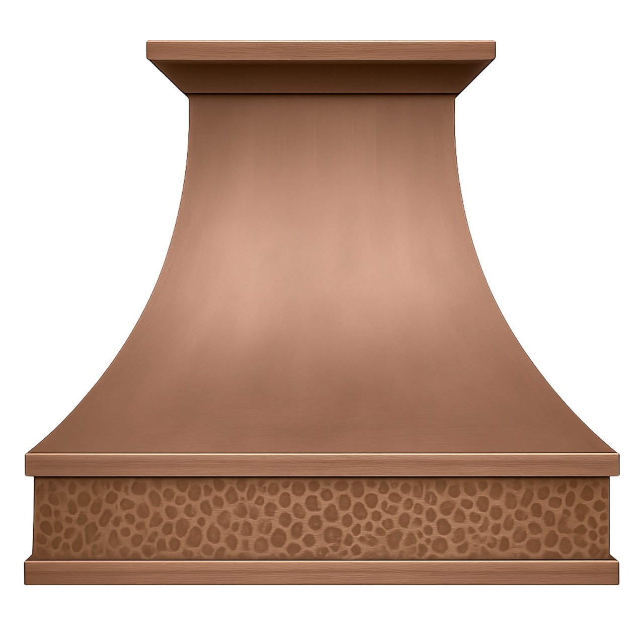 Wall-mount copper range hood - front view