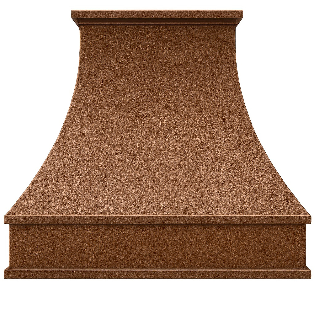 Simple copper range hood design - front view