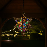 Gazebo Illumination with Mexican Star Lamps
